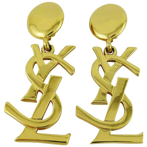 orecchini ysl logo|Saint Laurent Statement Earrings .